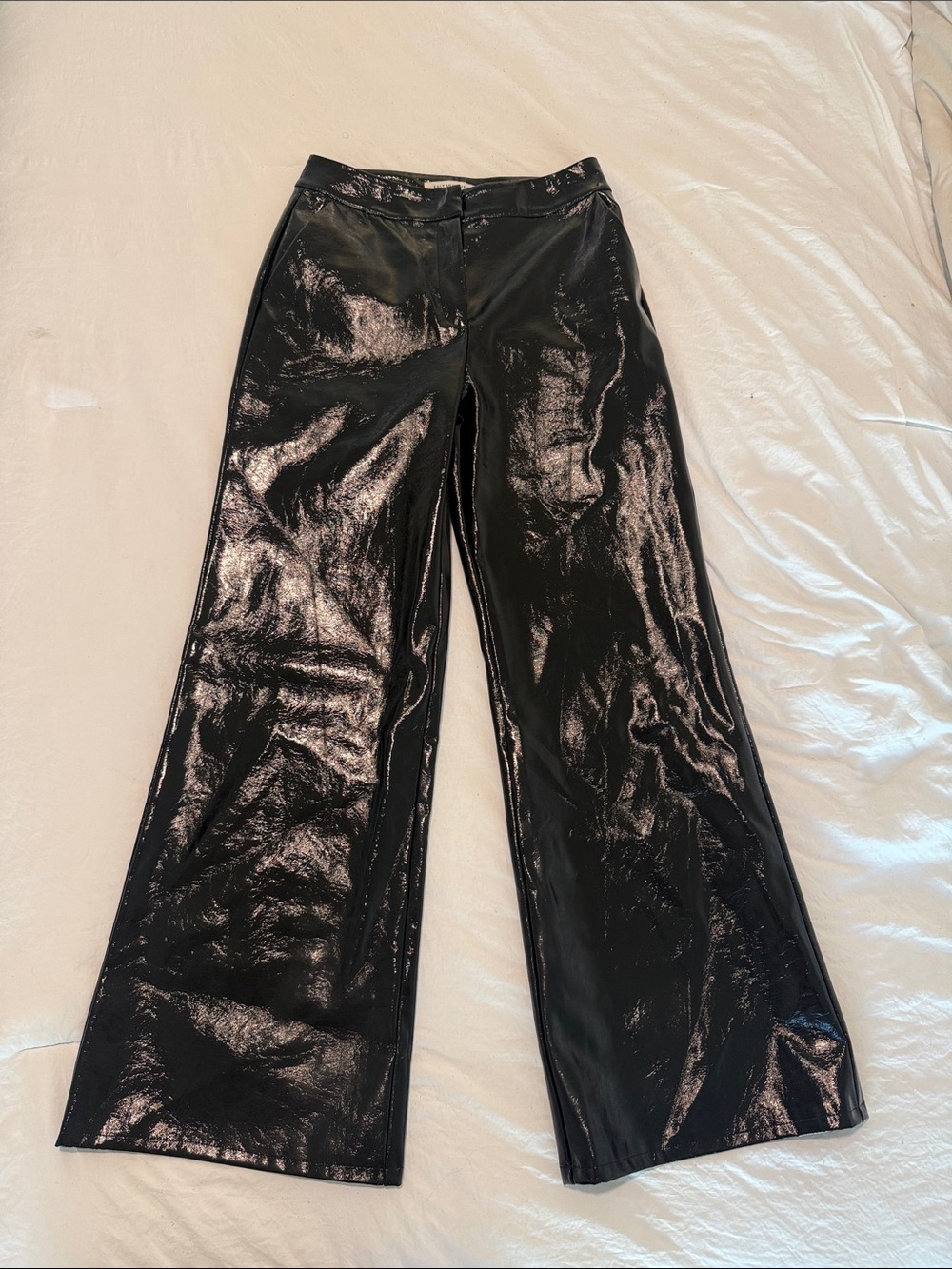 Salt Murphy men’s patent leather straight 
leg high rise pant size 28 men’s